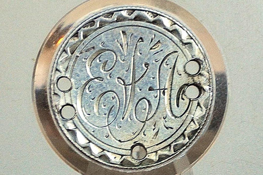 Genuine Antique Love Token, E & A - Made From An 1880&#39;S Silver Dime - Beautiful Scroll Work, 1800S Silver Love Token, &quot;E And A&quot; Love Token