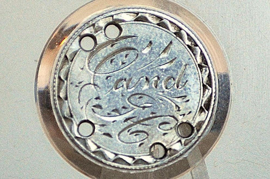 Genuine Antique Love Token, G & H? - Made From An 1880&#39;S Silver Dime - Beautiful Scroll Work, 1800S Silver Love Token, &quot;G And H&quot; Love Token