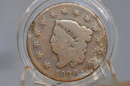 1826 Matron Head Large Cent - Choose by Coin - Low Mintage Date - 1826 Coronet Liberty Head Cent - 1826 Penny