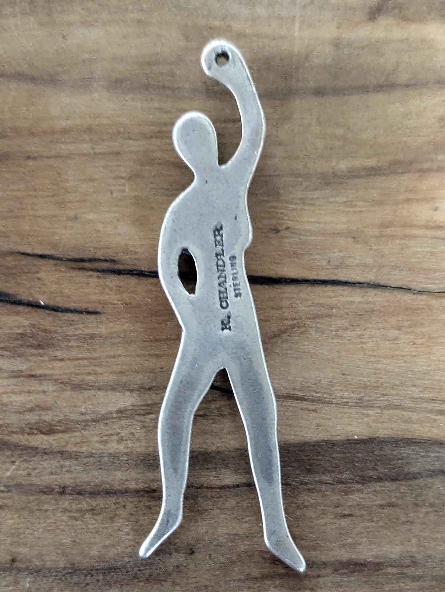 Sterling Silver Stylized Women Figure Pendant - Sterling Silver Female/Person Charm