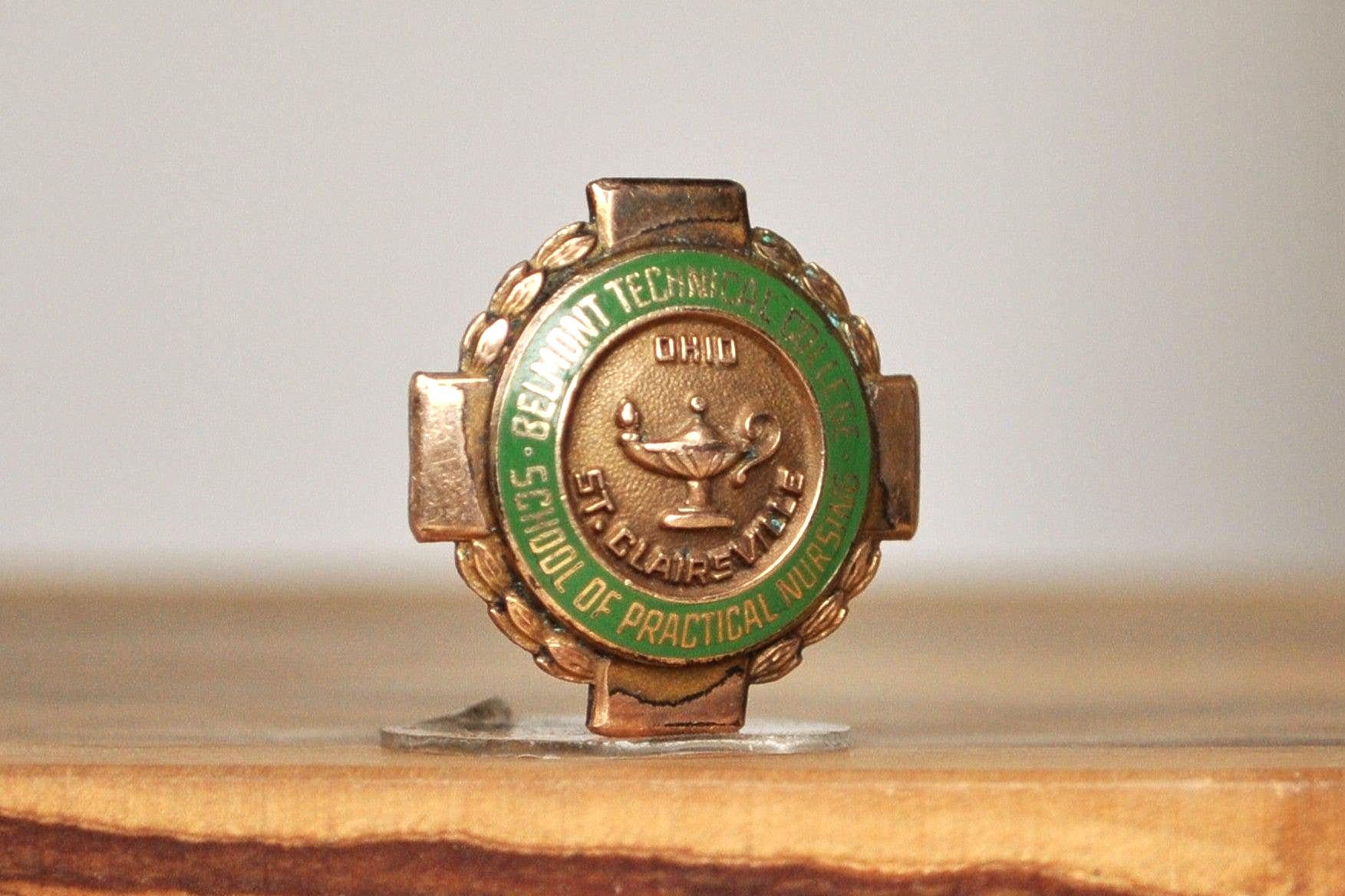 Belmont Technical College School of Practical Nursing Pin - Stamped and Tested 10K Gold Filled - Stamped MM - Ohio St. Clairsville