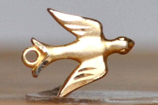 12K Gold Filled Religious Dove Charm - Stamped and Tested 12K Gold Filled - Holy Ghost, Holy Spirit
