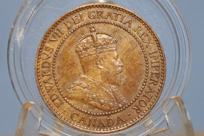 1908 Canadian Cent - XF (Extremely Fine) Grade / Condition - Edward VII - One Cent Canada 1908 Large Cent - 1908 Canadian Penny