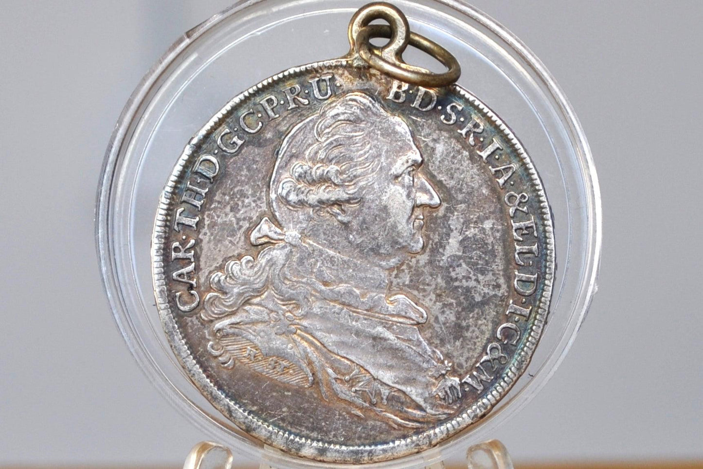 Awesome 1778 Bavarian Coin with an Added Pendent - 1778 Bavaria Silver Thaler - Great Condition, XF+, Some Luster - Pirate Coin Jewelry