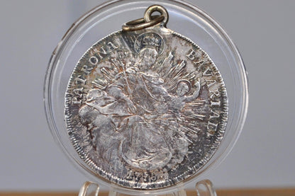 Awesome 1778 Bavarian Coin with an Added Pendent - 1778 Bavaria Silver Thaler - Great Condition, XF+, Some Luster - Pirate Coin Jewelry