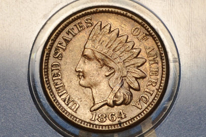 1864 Cupronickel Indian Head Penny - Choose by Grade - Good Early Date - Civil War Era - 1864 Copper Nickel Variety 1864