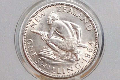New Zealand Shillings - Choose by Coin! - 50% Silver - 1934 New Zealand One Shilling 1948, Low Mintage Coins