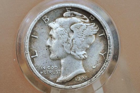 1924-S Mercury Silver Dime - Choose by Grade / Condition - San Francisco Mint - 1924 S Winged Liberty Head Silver Dime Mercury 1924 S