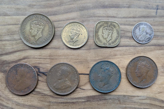 Ceylon Coins - Choose by Denomination and Year - King George - UK 2 Pence 1951 Sri Lanka - 2 Penny Coin 1951 UK Ceylon Sri Lanka