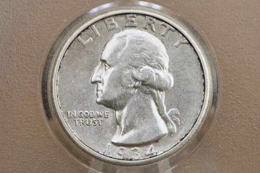 1934-D Washington Silver Quarter - G-VF (Good to Very Fine) Grade, Choose by Grade - Denver Mint - 1934 D Quarter - Better Date and Mint