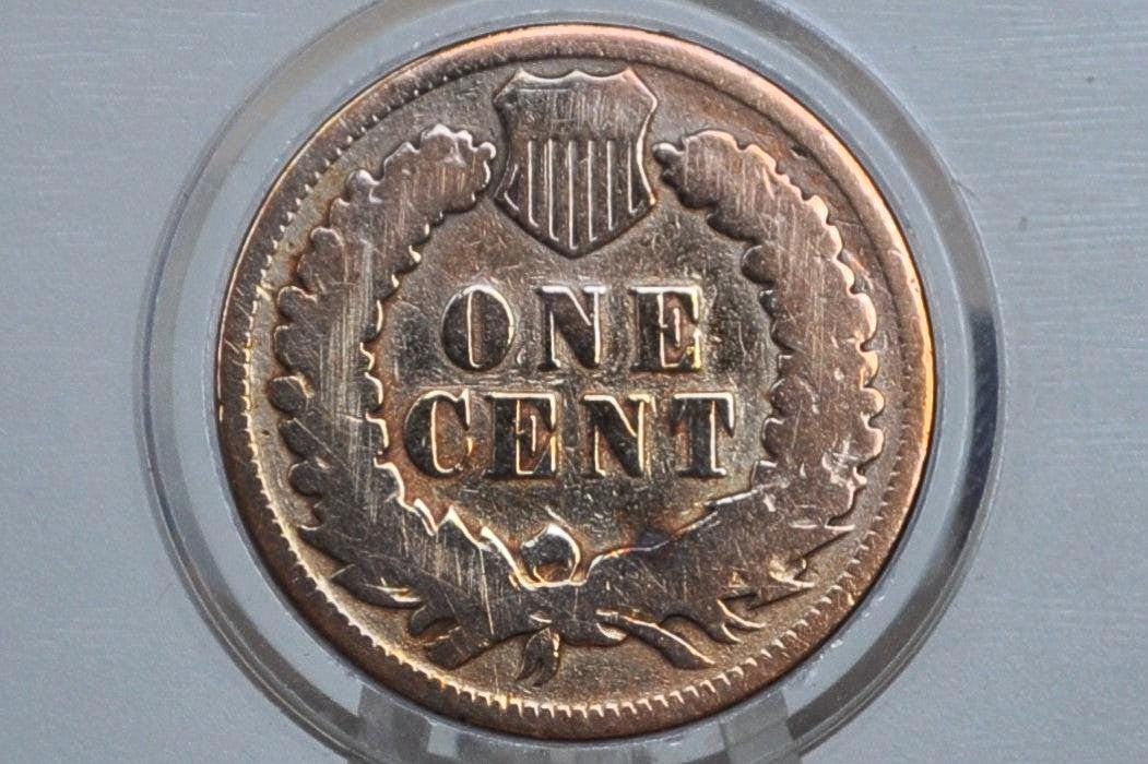 1872 Indian Head Penny - Good, Cleaned - Semi-Key Date - 1872 US 1 Cent