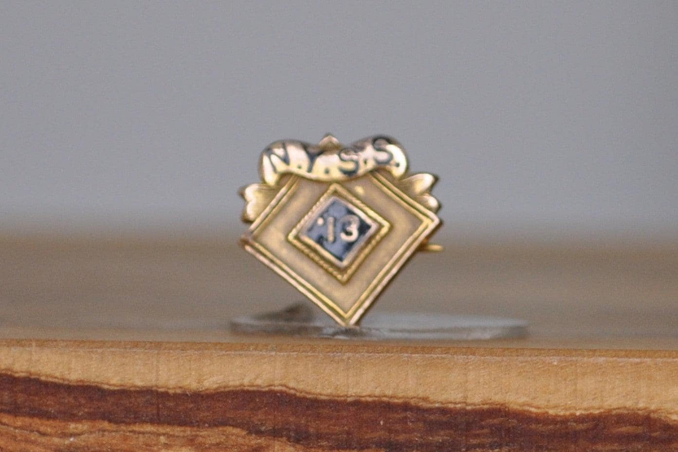 Gold Filled Masonic Gold Badge New York Pin - Stamped and Tested Gold Filled - Freemason Jewelry