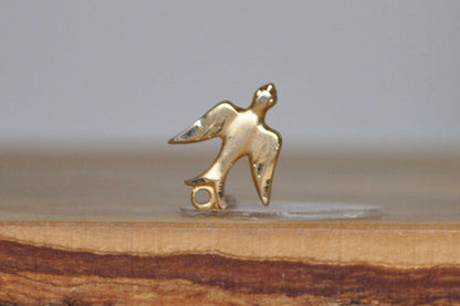 12K Gold Filled Religious Dove Charm - Stamped and Tested 12K Gold Filled - Holy Ghost, Holy Spirit