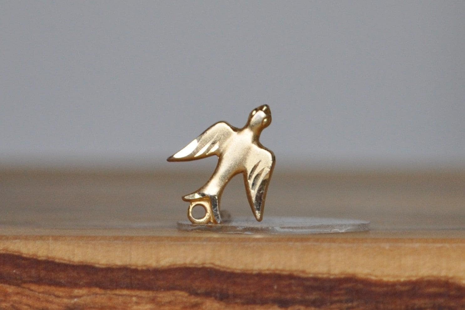 12K Gold Filled Religious Dove Charm - Stamped and Tested 12K Gold Filled - Holy Ghost, Holy Spirit