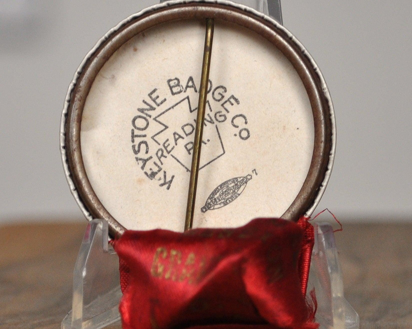 Wm. Hunter Thomson 1948-Grand Master-1949 Pin - Free Masonry Grand Master Button WM Hunter Thompson