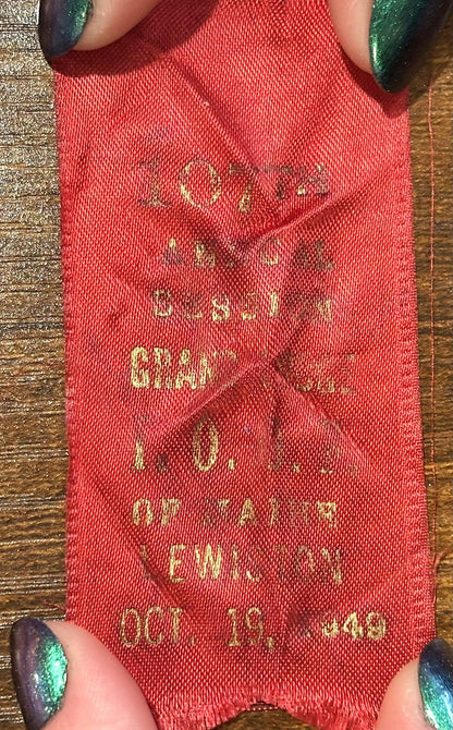 Wm. Hunter Thomson 1948-Grand Master-1949 Pin - Free Masonry Grand Master Button WM Hunter Thompson