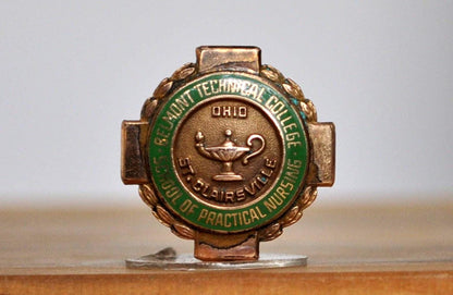 Belmont Technical College School of Practical Nursing Pin - Stamped and Tested 10K Gold Filled - Stamped MM - Ohio St. Clairsville