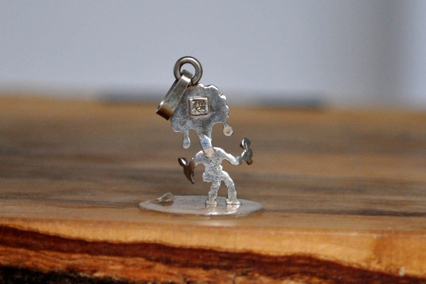 Silver Zapotec Dancer Charm - Stamped and Tested Sterling Silver - Ritual Feather Dancer Charm - Oaxacan Jewelry