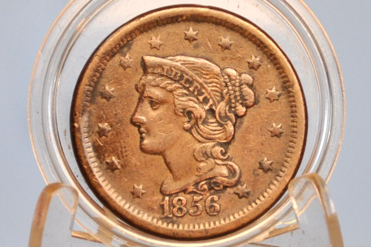 1856 Braided Hair Large Cent - Choose by Coin - 1856 Coronet Large Cent - 1856 US Cent, 1856 Large Cent