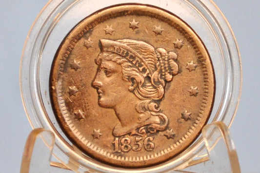1856 Braided Hair Large Cent - Choose by Coin - 1856 Coronet Large Cent - 1856 US Cent, 1856 Large Cent