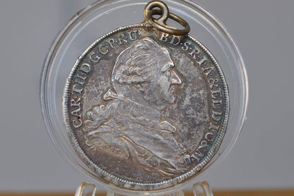 Awesome 1778 Bavarian Coin with an Added Pendent - 1778 Bavaria Silver Thaler - Great Condition, XF+, Some Luster - Pirate Coin Jewelry