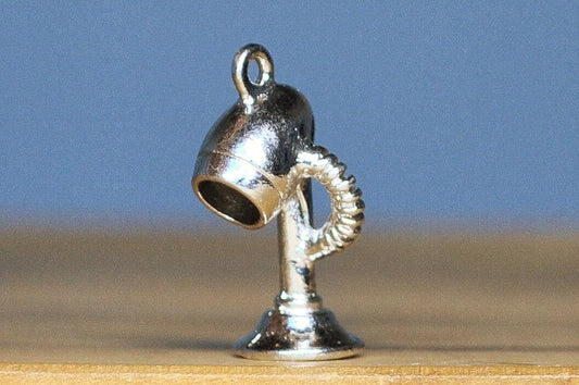 Sterling Silver Salon Hair Dryer Bracelet Charm - Antique Salon Hair Dryer Pendant