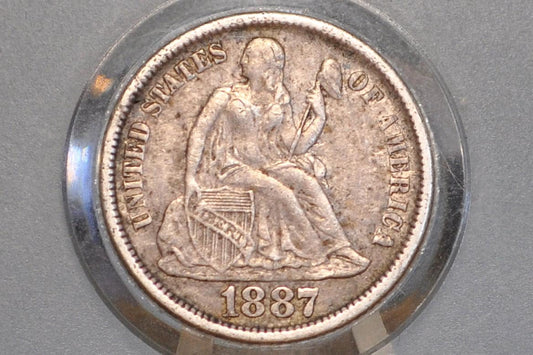 1887 Seated Liberty Dimes - Choose by Grade / Condition! - 1887 Silver Dime / 1887 Liberty Seated Dime - US Historic Coin