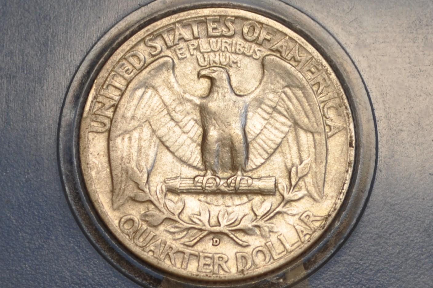 1935-D Washington Silver Quarter - Denver Mint - 1935 D Washington Quarter - Washington Silver Quarter - 1935 Denver