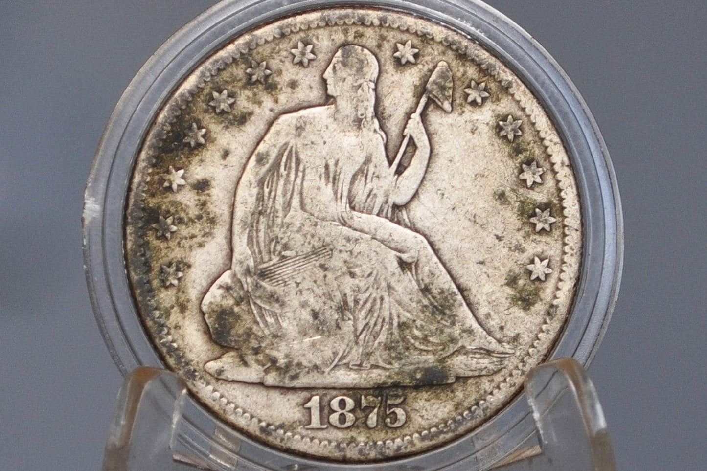 1875-S Seated Liberty Half Dollar - VG+ - 1875 S Liberty Seated Silver Half Dollar - Low Price!