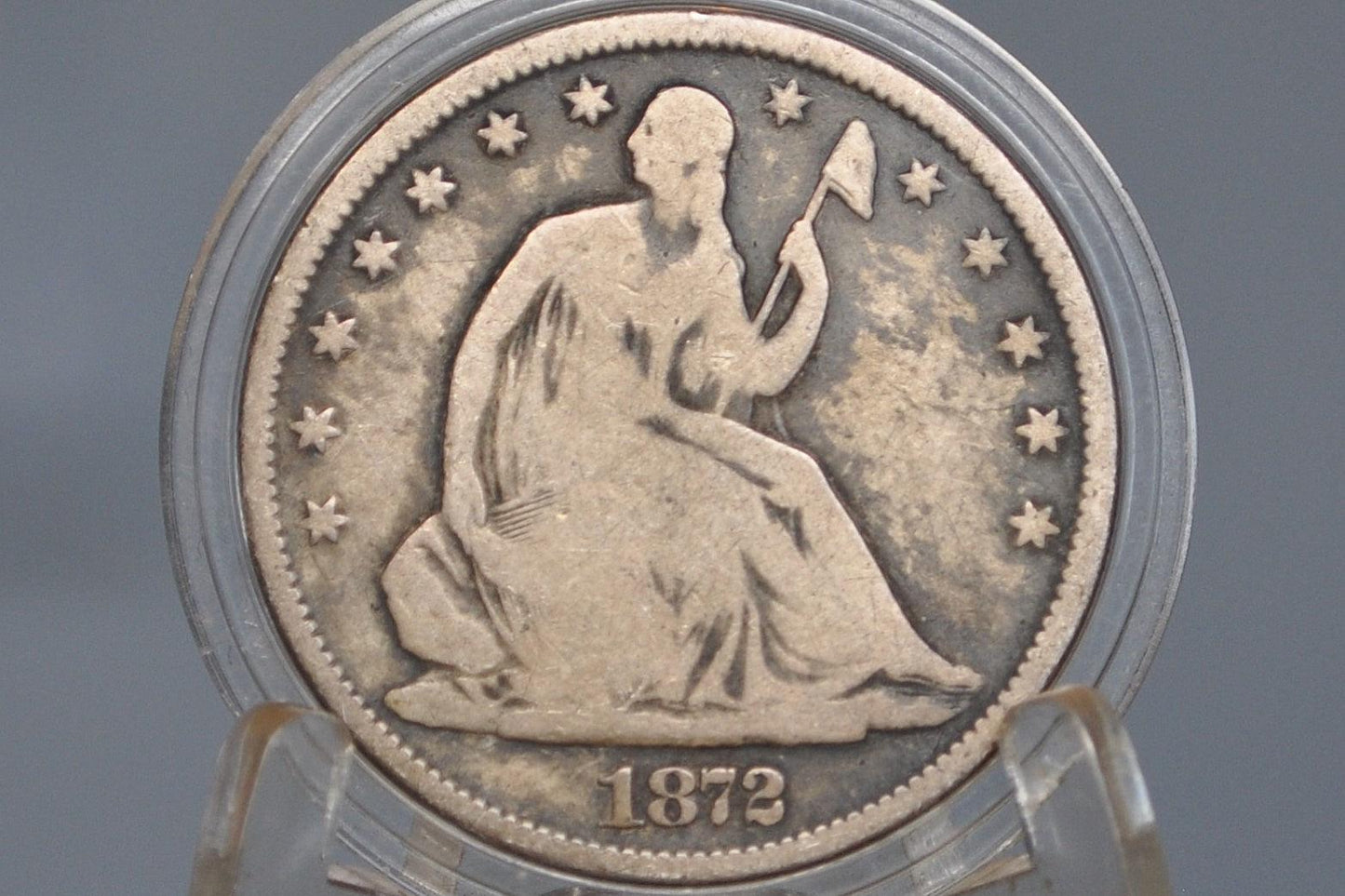 1872-S Seated Liberty Half Dollar - Good - 1872 S Liberty Seated Silver Half Dollar - Rare Date!