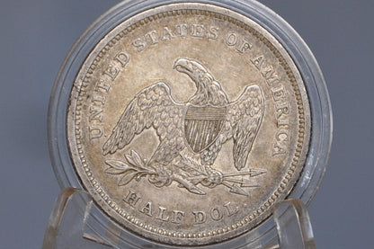 1840 Seated Liberty Half Dollar - MS62, Beautiful Coin - 1840 Liberty Seated Silver Half Dollar Small Letter