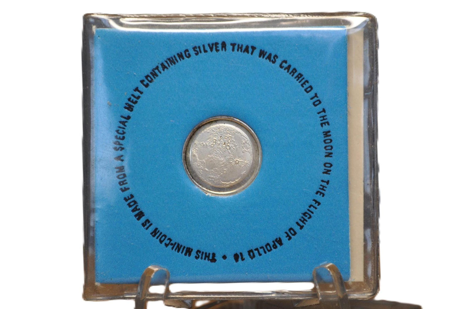 1971 Franklin Mint Apollo 14 Traveled to the Moon Mini Silver Coin and Letter