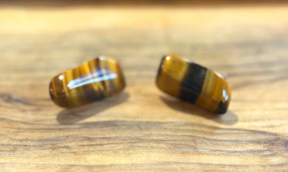 Antique Tiger Eye 5 Piece Menswear, Set Cufflinks, Tie Clip and Tie Tacks - Men&#39;s five Piece Suit Accessories Tigers Eye Statement Pieces