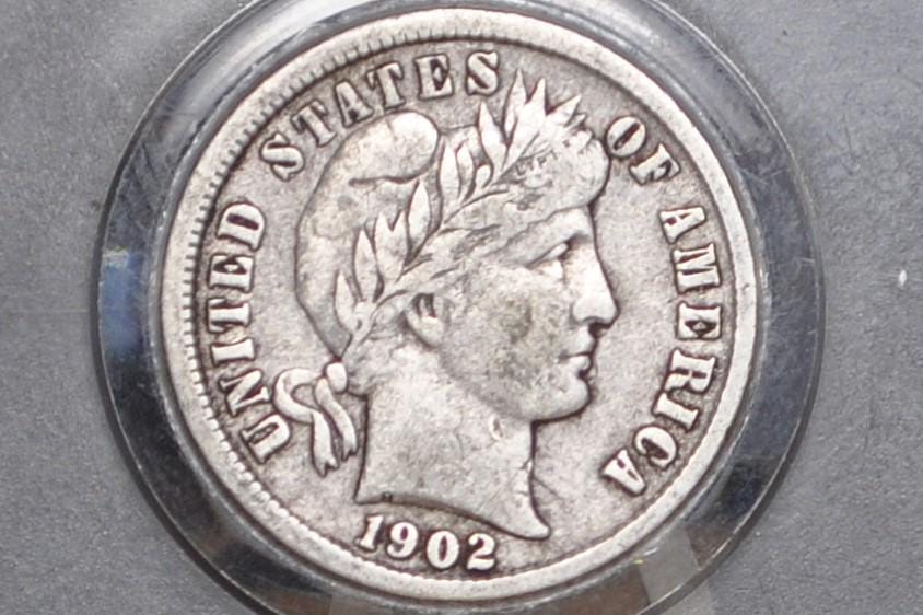 1902 Barber Silver Dimes - Choose by Mint & Grade! - 1902 Dime
