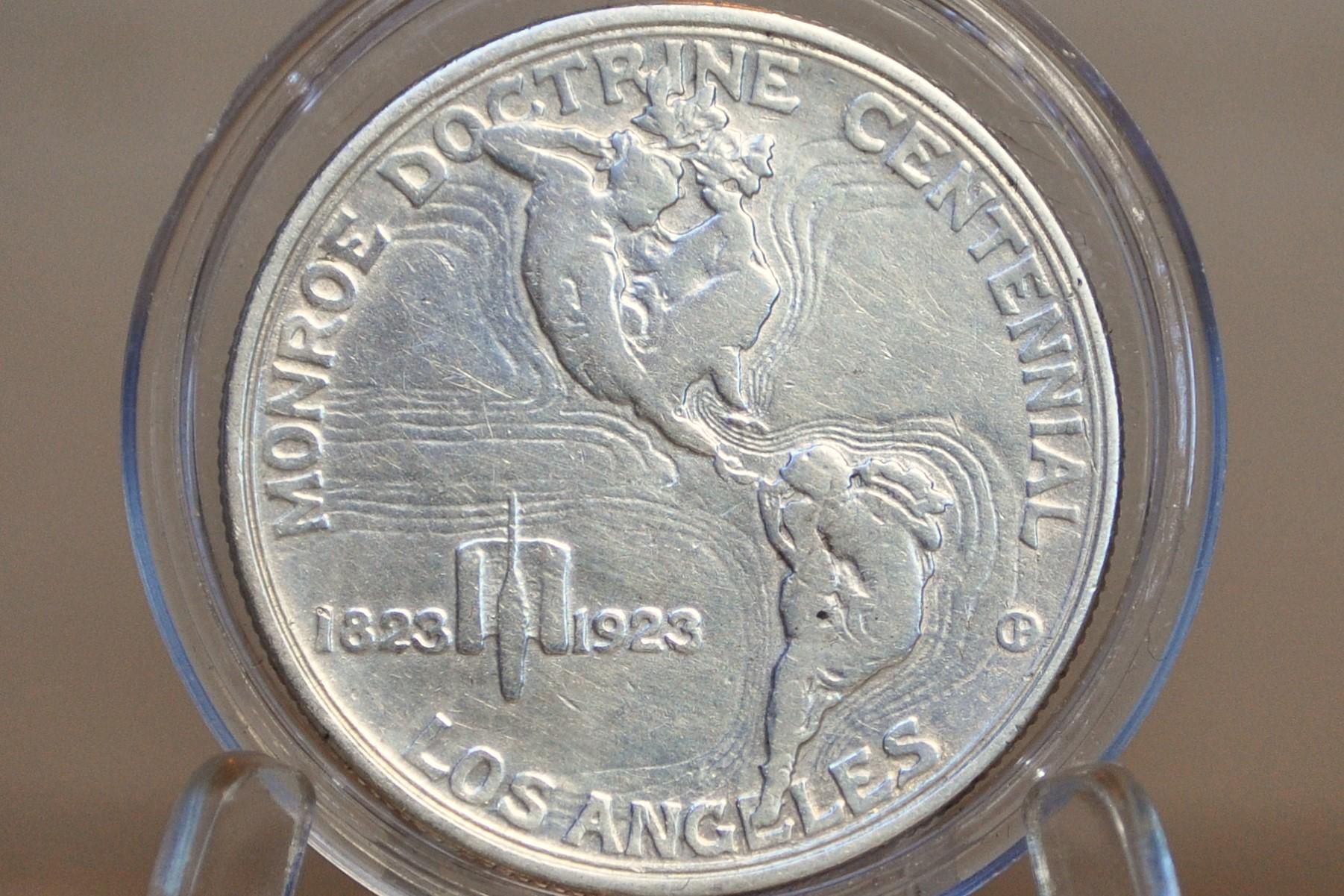 Authentic 1923S Monroe Doctrine Centennial Half Dollar - Choose by Grade - 1923 Monroe Silver Commemorative Half Dollar 1923 S