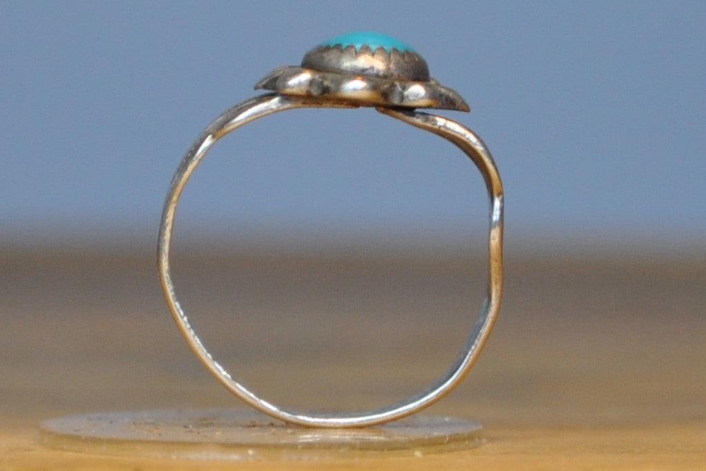 Bell Trading Post Ring - Size 3 - Stamped and Tested Sterling Silver - Authentic Native American Jewelry