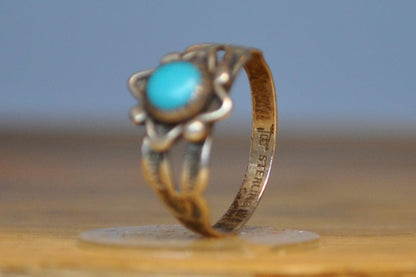 Bell Trading Post Ring - Size 3 - Stamped and Tested Sterling Silver - Authentic Native American Jewelry