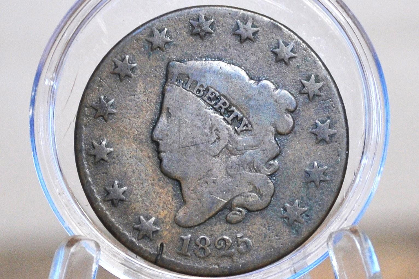 1825 Matron Head Large Cent - Better Date! - 1825 Liberty Head Cent - 1825 US Large Cent - Matron Head 1816 to 1835