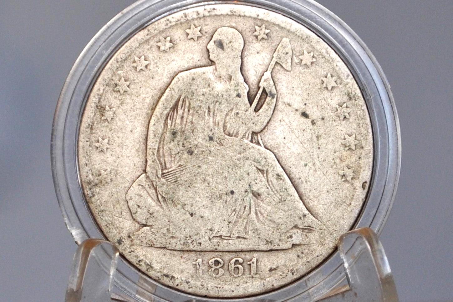 1861-O Seated Liberty Half Dollar - Good - 1861 O Liberty Seated Silver Half Dollar
