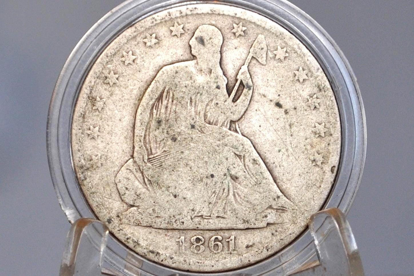 1861-O Seated Liberty Half Dollar - Good - 1861 O Liberty Seated Silver Half Dollar