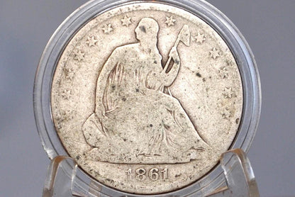 1861-O Seated Liberty Half Dollar - Good - 1861 O Liberty Seated Silver Half Dollar