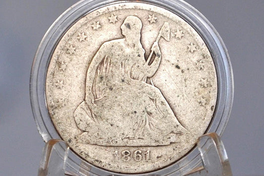 1861-O Seated Liberty Half Dollar - Good - 1861 O Liberty Seated Silver Half Dollar