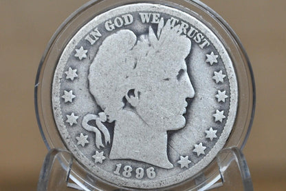 1896-O Barber Half Dollar - Fine - New Orleans Mint 1896 Half Dollar 1896 O Barber Silver Half, Semi-Key Date / Low Mintage Date!