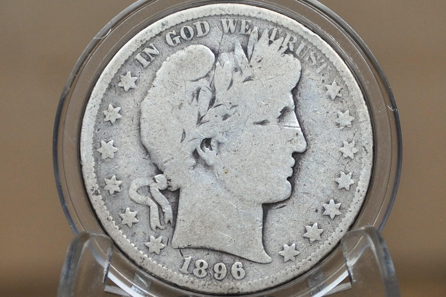 1896-O Barber Half Dollar - Fine - New Orleans Mint 1896 Half Dollar 1896 O Barber Silver Half, Semi-Key Date / Low Mintage Date!