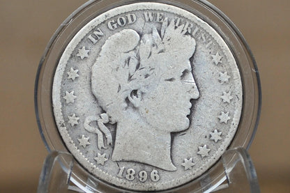 1896-O Barber Half Dollar - Fine - New Orleans Mint 1896 Half Dollar 1896 O Barber Silver Half, Semi-Key Date / Low Mintage Date!