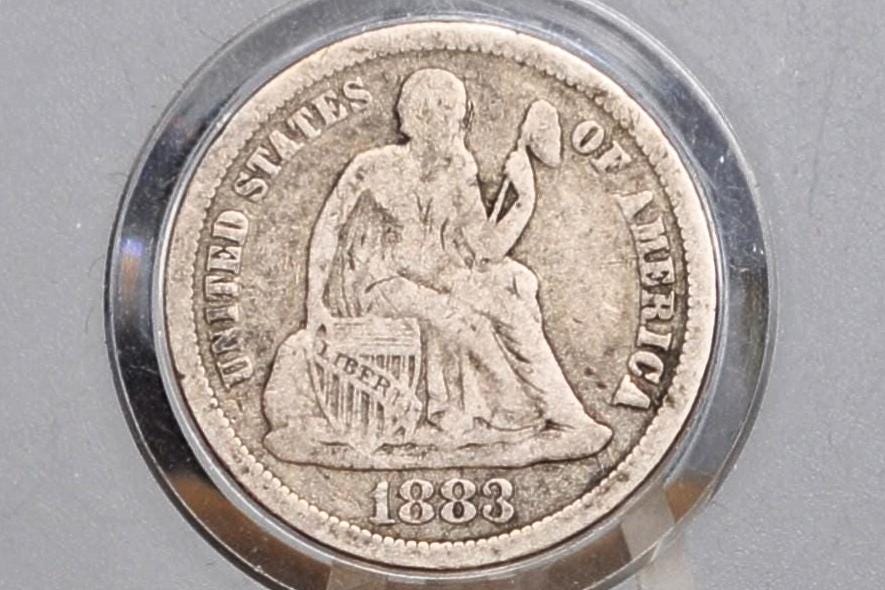 1883 Seated Liberty Dime - Choose by Grade - 1883 Silver Dime / 1883 Liberty Seated Dime US 1 Dime From 1883