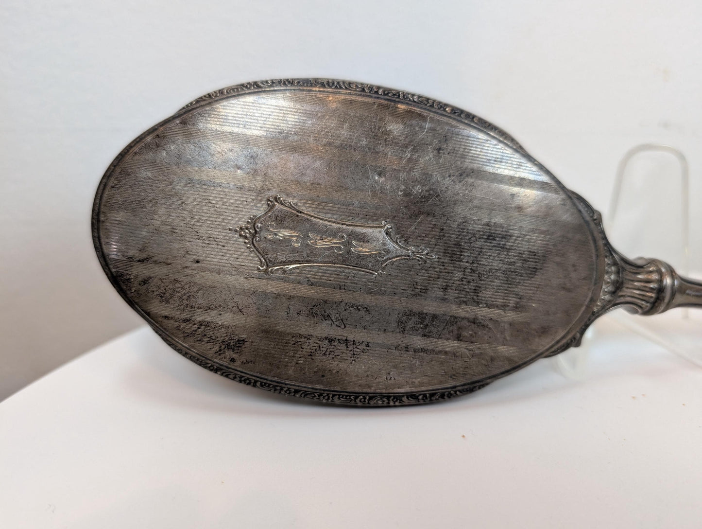 Antique Sterling Silver Hairbrush - Tested Sterling Silver - Antique Hairbrush - Chip on Handle