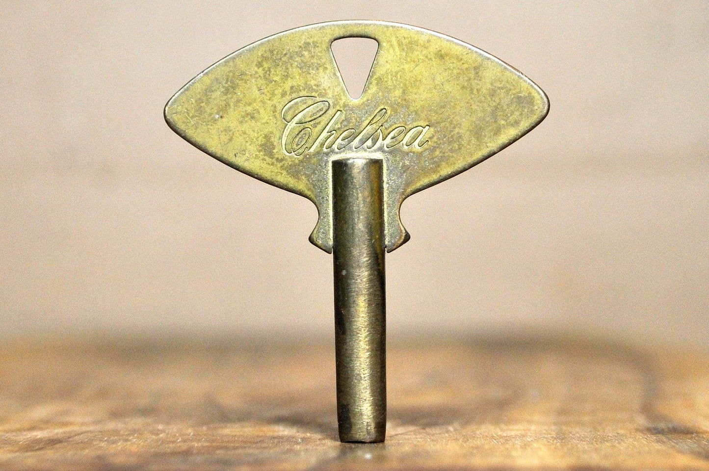 Chelsea Trademark Ship Bell Clock Winding Key - Antique Ship Bell Clock Winding Key By Chelsea