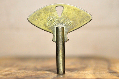 Chelsea Trademark Ship Bell Clock Winding Key - Antique Ship Bell Clock Winding Key By Chelsea