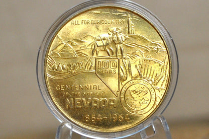 1864-1964 Nevada Centennial Commemorative Medallion - 100th Anniversary Nevada Token